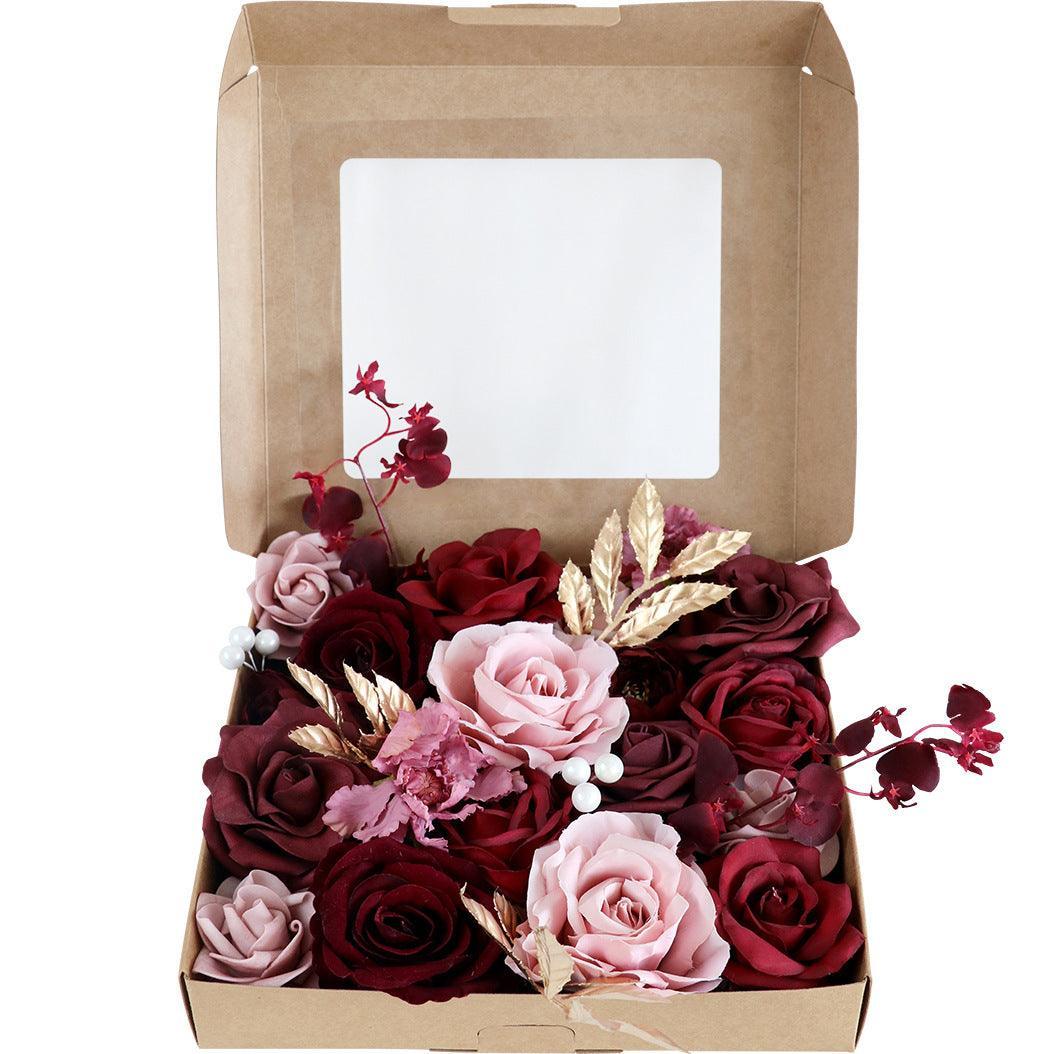 European Wedding Boxed Flowers Birthday Party Simulation Flowers Gift Flower Box Valentine's Day Gift - Uflower