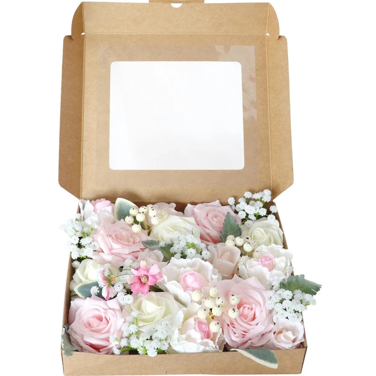 Simulation Flower Box Birthday Valentine's Day Day Gift Boxed Flowers Diy Wedding Bridal Bouquet - Uflower