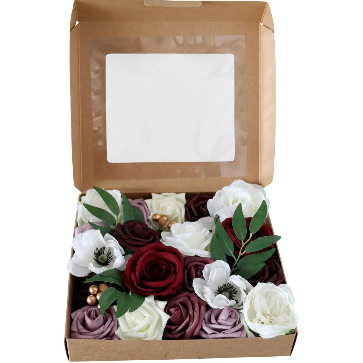Boxed Flowers European Wedding Birthday Party Simulation Flower Gift Box Wedding Diy Bridal Hand Flower - Uflower