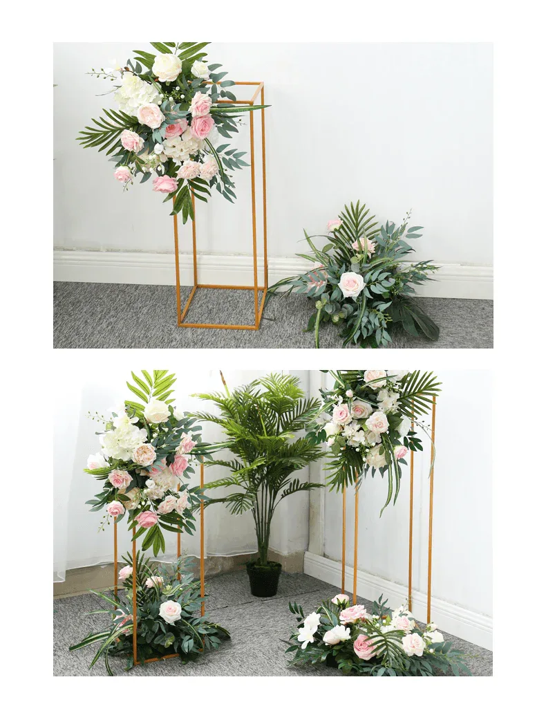 Geometric Road Guide Iron Flower Frame Wedding Props - Uflower