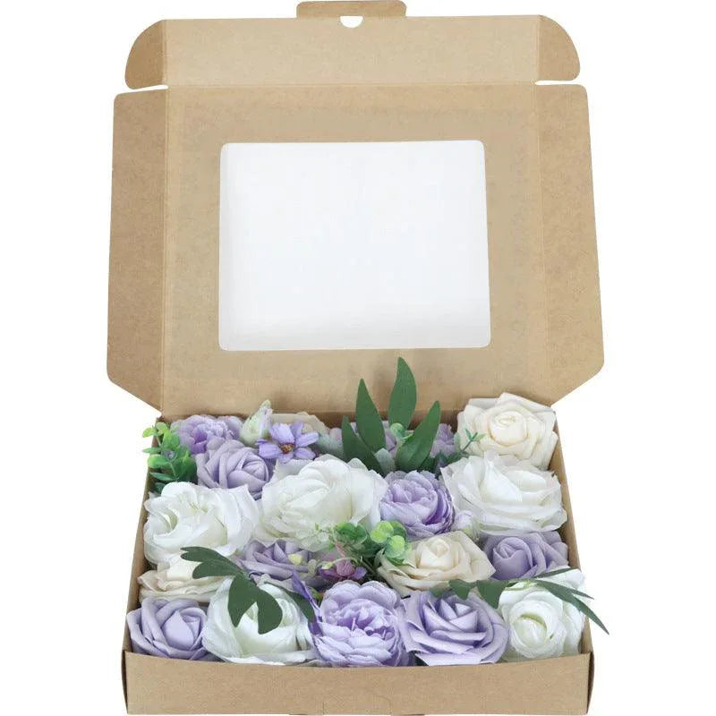 Simulation Flowers Boxed Flowers Valentine's Day Birthday Gift Flower Box Diy Wedding Bridal Bouquet - Uflower