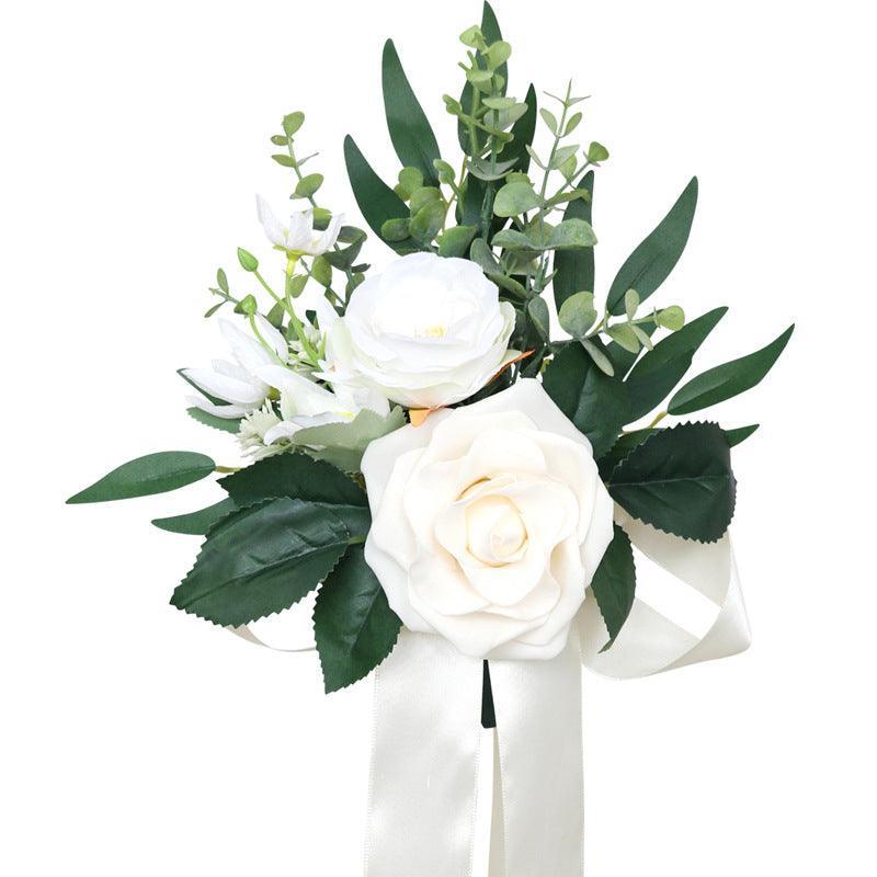 Simulated Huasen series outdoor wedding decoration chair back flower decoration - Uflower