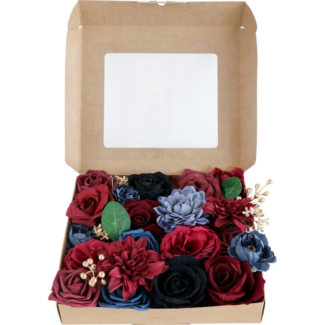 Simulation Boxed Flowers Wedding Anniversary Birthday Gift Flower Box Diy Home Decoration - Uflower
