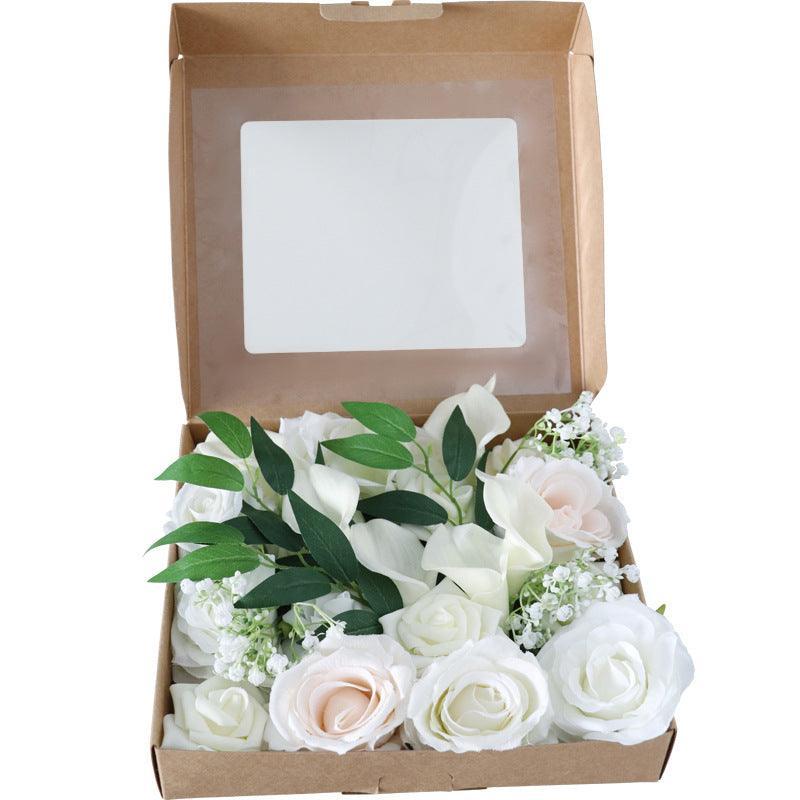 Simulation Boxed Flowers PU Calla Lily Gift Flower Box Diy Wedding Bridal Hand Flower - Uflower