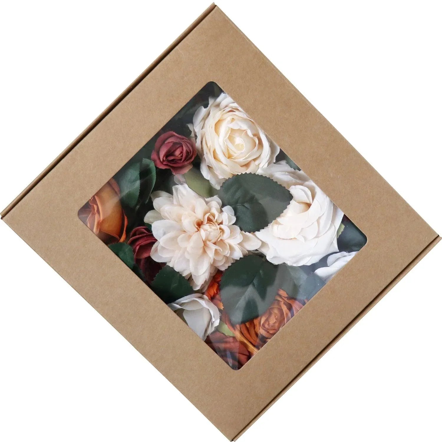 Wedding Birthday Proposal Flower Box Simulation Rose Valentine's Day Gift Box Flower Head with Rod DIY - Uflower