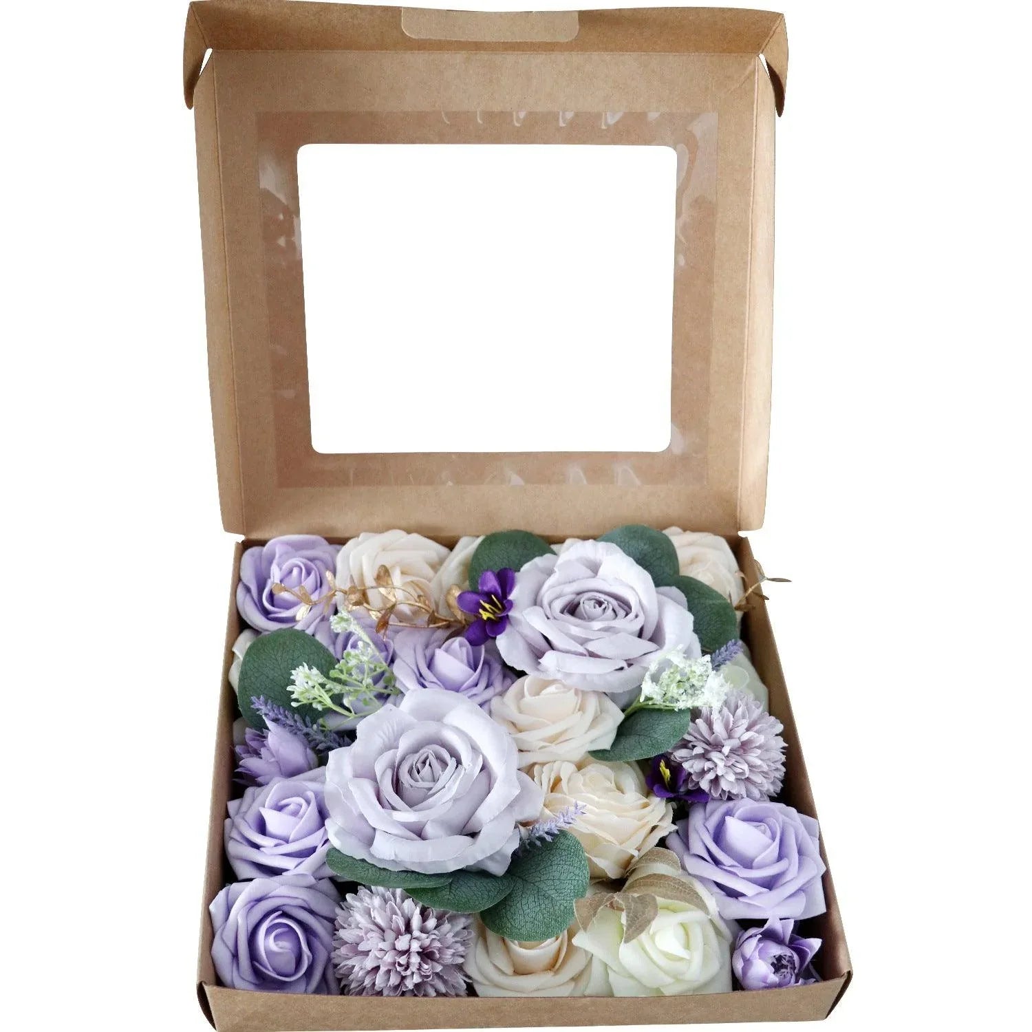 Simulation Silk Flowers Flower Box Valentine's Day Birthday DIY Hand Held Gift Set - Uflower