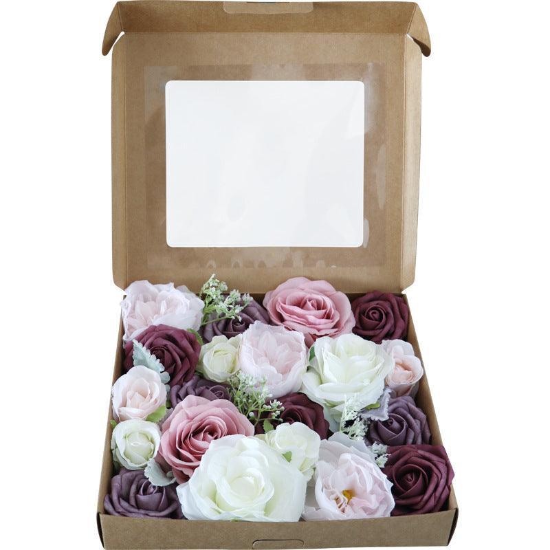 Creative Simulation Rose Box Valentine's Day Birthday Gift Box Flower DIY Bridal Bouquet - Uflower