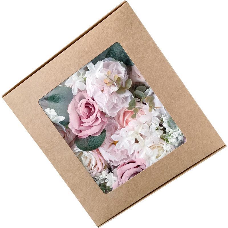 Simulation Flower Flower Box Valentine's Day Birthday Gift Box Wedding Decoration DIY Home Flower Bouquet - Uflower