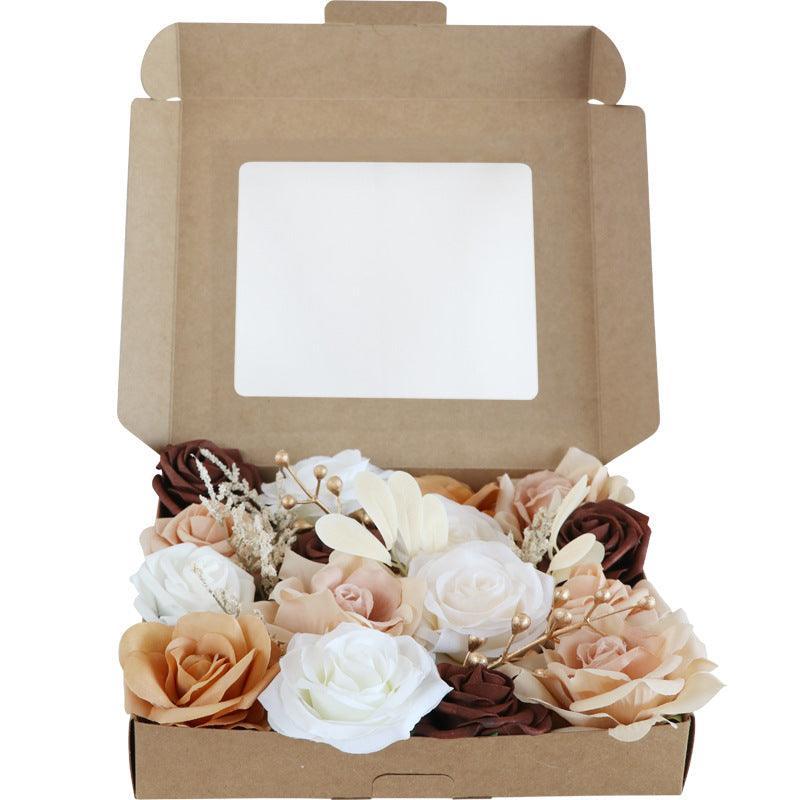 Roses in a Box Birthday Valentine's Day Gift Flower Box Diy Wedding Bridal - Uflower