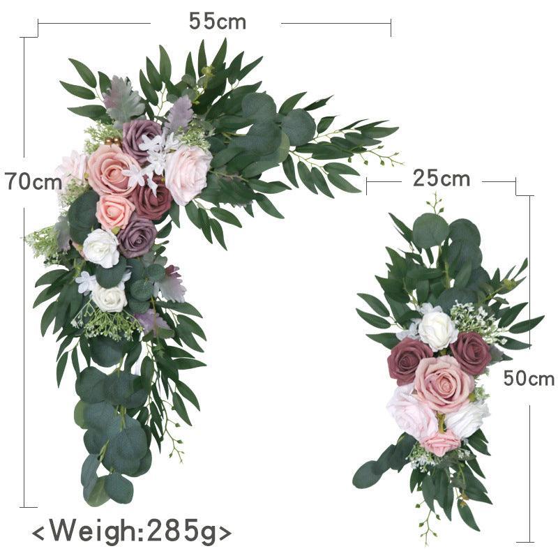 Dusty Rose Wedding Arch Hanging Corner Floral Decor - Uflower