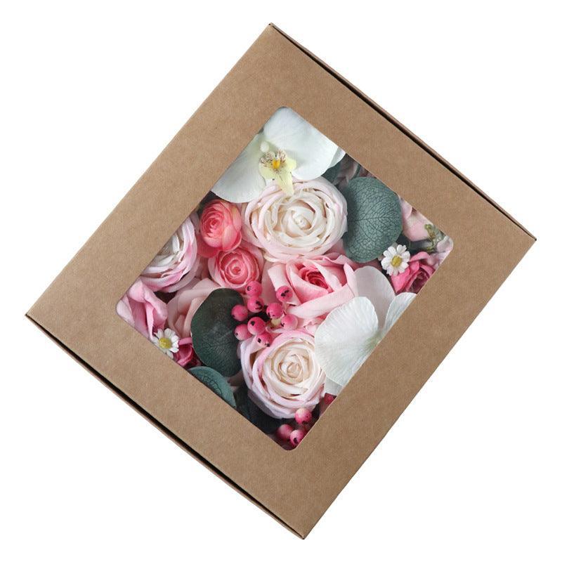 Simulation Boxed Flowers European Wedding Bridal Bouquet Diy Birthday Valentine's Day Gift Flower Box - Uflower