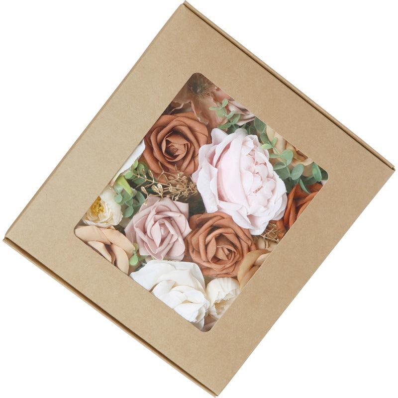 Simulation Boxed Flowers European Wedding Birthday Party Gift Flower Box Wedding Bridal Bouquet - Uflower