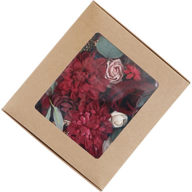 European Simulation Boxed Flowers Wedding Birthday Party Gift Flower Box Diy Home Decoration - Uflower