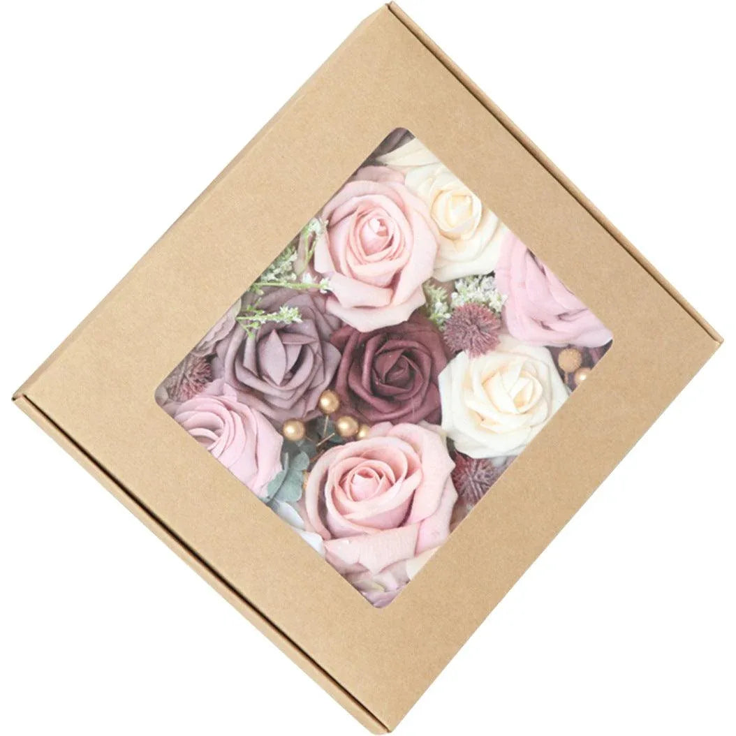 European Wedding Gift Boxed Flowers Wedding Birthday Party Handmade Gift Flower Box Simulation Flower Diy - Uflower