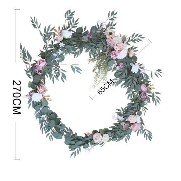 Simulated Rose Stripe Bean Paste Powder Hollow Grass Table Flower Rose Vine Wedding Decoration Background - Uflower