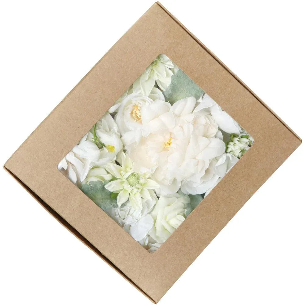 White Artificial Simulation Box Flower | Uflower - Uflower