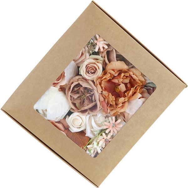 Simulation Rose Boxed Flowers Wedding Diy Bridal Bouquet Holiday Proposal Gift - Uflower