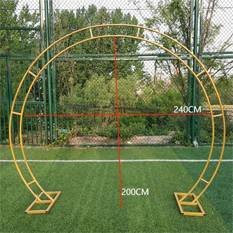 Gold plated iron double arch wedding props - Uflower