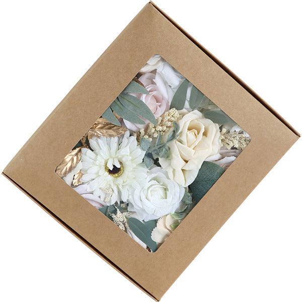 Simulation Rose Boxed Flowers Wedding DIY Bridal Bouquet Birthday Valentine's Day Gift - Uflower
