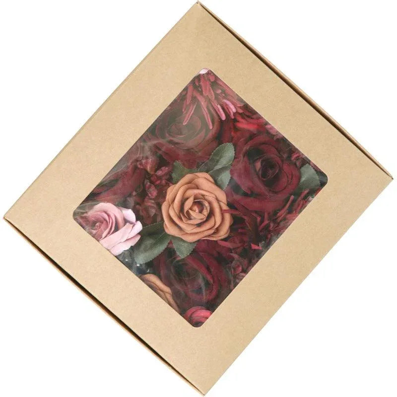 Boxed Simulation Flower Box Wedding Birthday Party Accompaniment Gift Boxed Flowers Wedding Bridal Hand Bouquet - Uflower