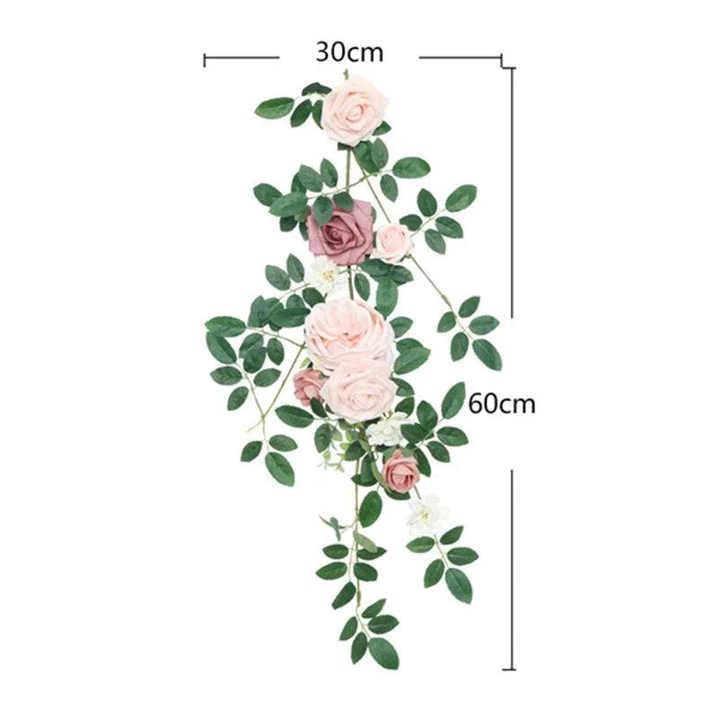 Simulated flower cane chair back flower wedding chair back flower decoration - Uflower