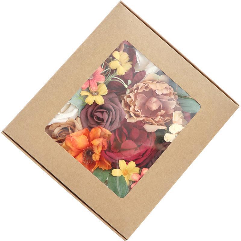 Boxed Flowers European Style Wedding Birthday Party Simulation Flower Gift Set - Uflower