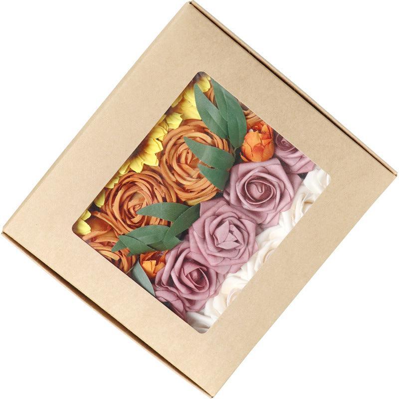 Simulation Flower Box Wedding Festivals Handmade Gift Box Flower Western Wedding Diy Bridal Clutch - Uflower
