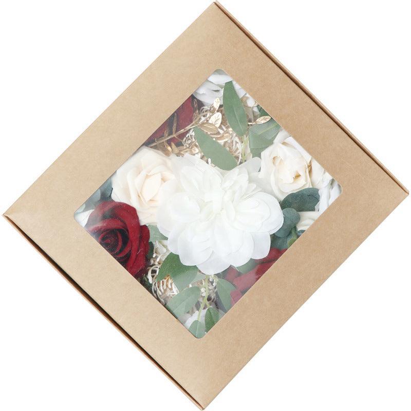 Simulation Flowers Boxed Flowers Western Wedding Bridal Bouquet Birthday Party Gift - Uflower
