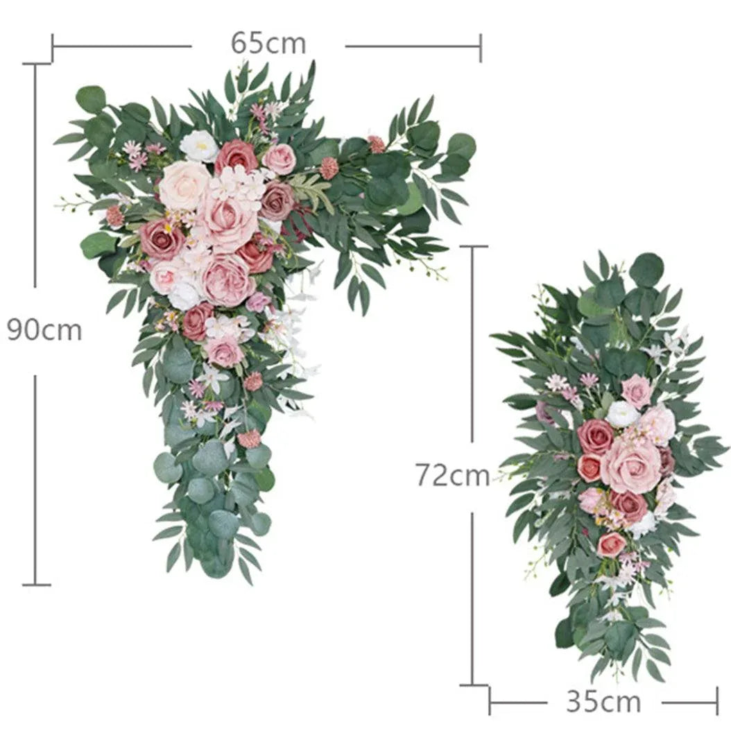 Simulated Arch Dousha Powder Decoration Wedding Scene Welcome Sign Corner Flower Arrangement - Uflower