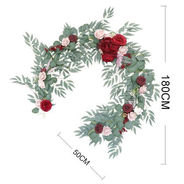 Long wine Red bean soup rattan wedding simulation table flower decoration - Uflower