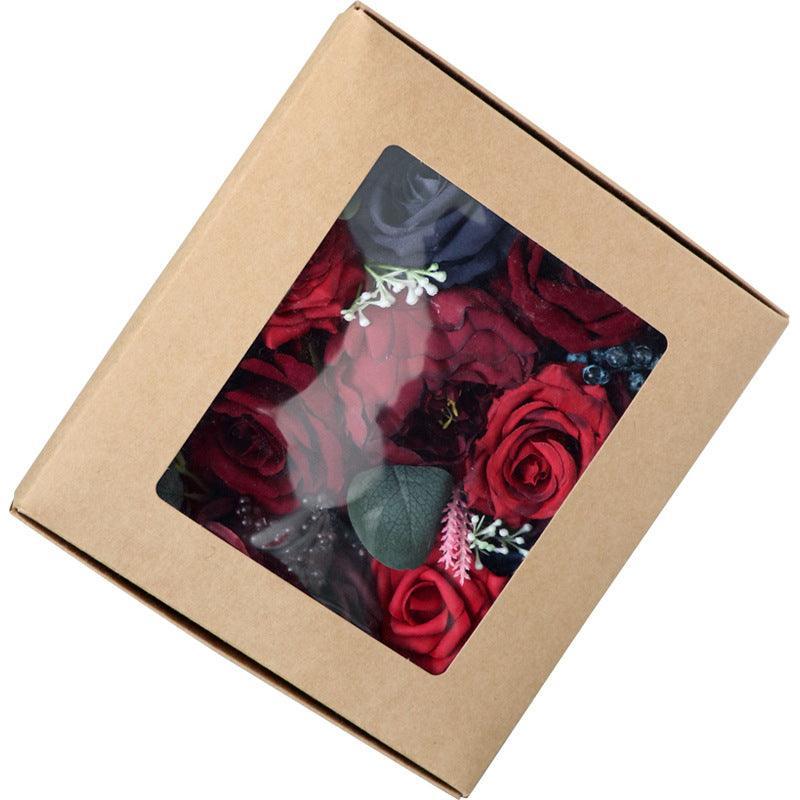 European simulation boxed flowers wedding companion gift home decoration bouquet Valentine's Day birthday gift box - Uflower