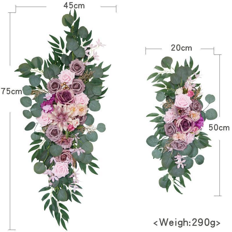 Pink Purple Rose Roses Wedding Arch Hanging Corner Floral Decor - Uflower