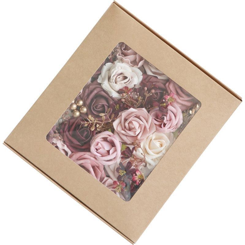 Wedding Diy Bridal Bouquet Simulation Flowers Boxed Flowers Proposal Birthday Party Gift - Uflower