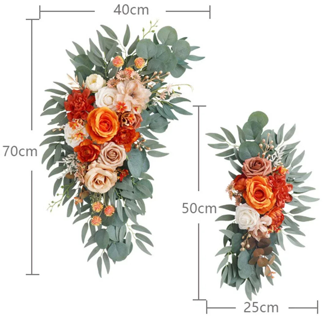 Simulated floral wedding welcome sign decoration corner flower props - Uflower