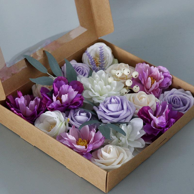 Simulation Flower Flower Box Valentine's Day Christmas Birthday Gift Box Wedding Bride Bridesmaid - Uflower