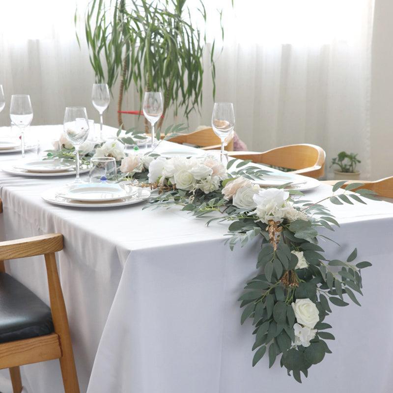 Outdoor Wedding Simulation Light Champagne Table Flower Vine Decoration - Uflower