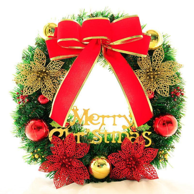 New Christmas Wreath Saffron Wreath 30/40/50 Decoration Door Decoration Hanging Decoration Supplies - Uflower