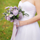 Uflower Purple bridal flower bouquet MG80004-01 - Uflower