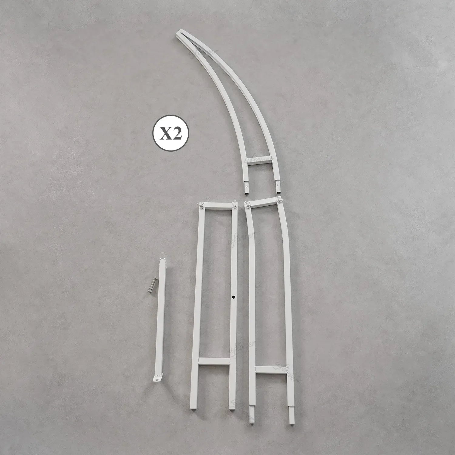 Uflower Wrought Iron Arch Flower Door Shelf Outdoor Wedding Backdrop Decor MSD80005-01 - Uflower