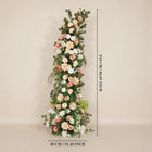 Uflower Pink White Greenery Horn Arch Wedding Backdrop Party Event Decor Props SET80252-01