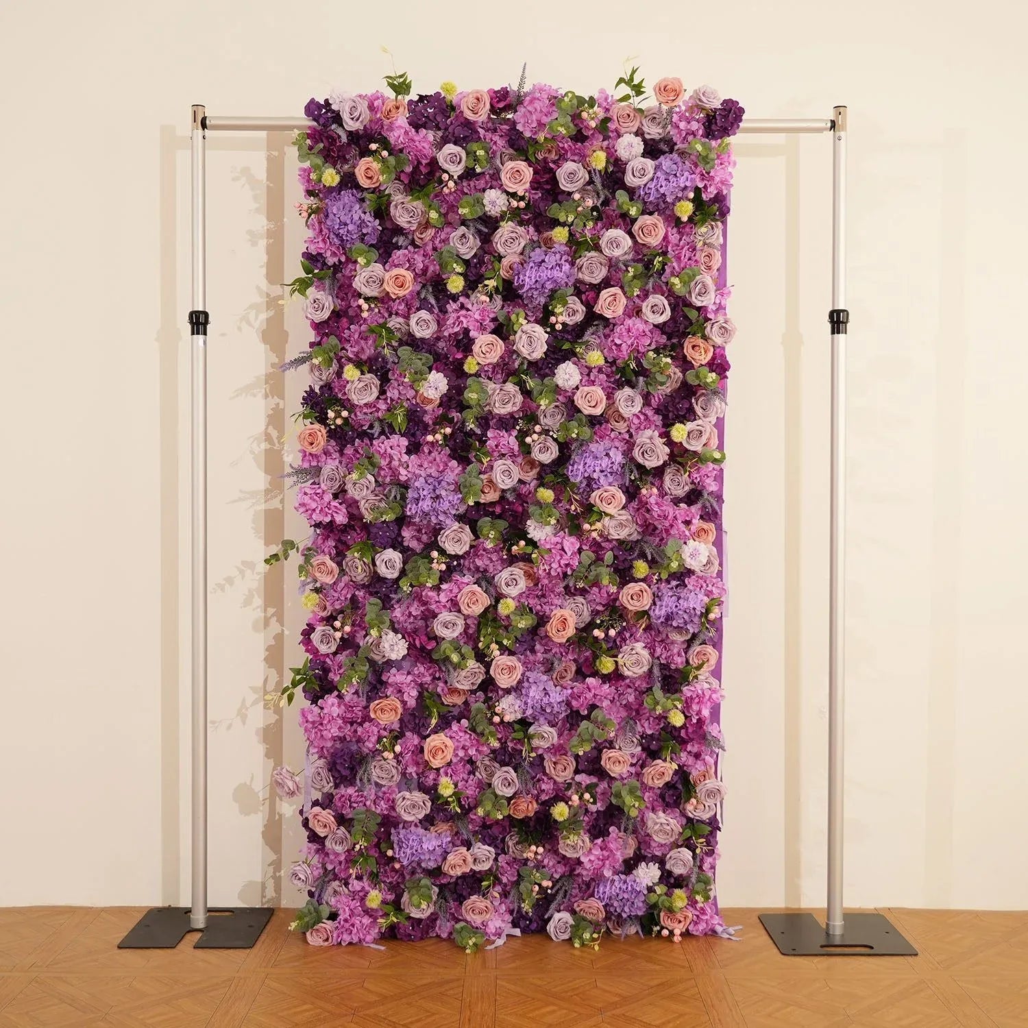 Uflower Flower Wall 3D Purple Hydrangea Floral Backdrop Wedding Party Proposal Decor SET80188 - Uflower
