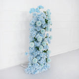 Uflower Blue Rose Orchid Pompoms Wedding Background Arch KT Board Decorative Flower SET80084 - Uflower