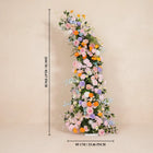 Uflower Pink Orange Greenery Floral Horn Arch Wedding Party Backdrop Decor SET80234