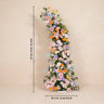Uflower Pink Orange Greenery Floral Horn Arch Wedding Party Backdrop Decor SET80234