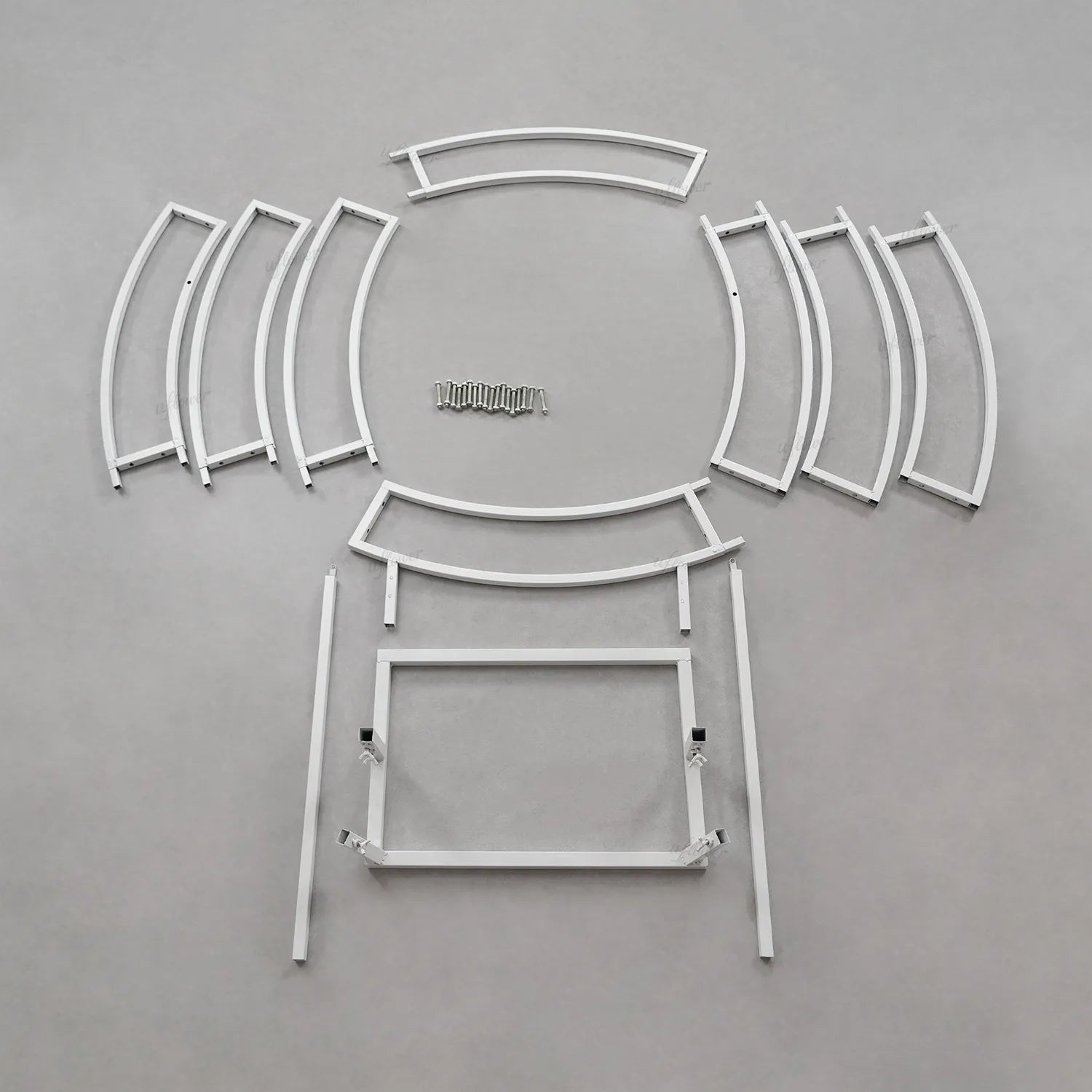 Uflower 2M Round Iron Arch Wedding Ceremony Backdrop Flower Stand MSD80031-01