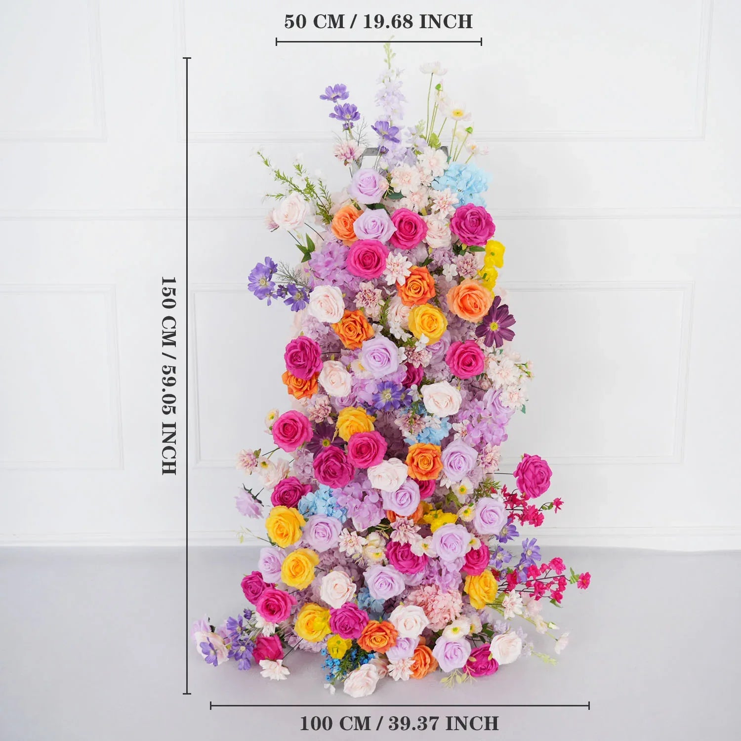 Uflower Colorful Artificial Wedding KT Backdrop Flower Row Decor SET80081 - Uflower