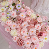 Chemin de table rose Uflower Canapé floral Décor de toile de fond de mariage MC80280-01