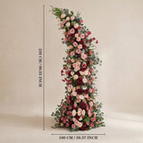 Uflower Rose Rouge Rose Fleur Corne Arche De Mariage Fête Fond Décor SET80229