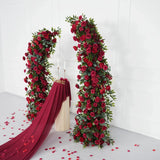 Uflower Red Rose Floral Arch Wedding Backdrop Decor SET80090 - Uflower