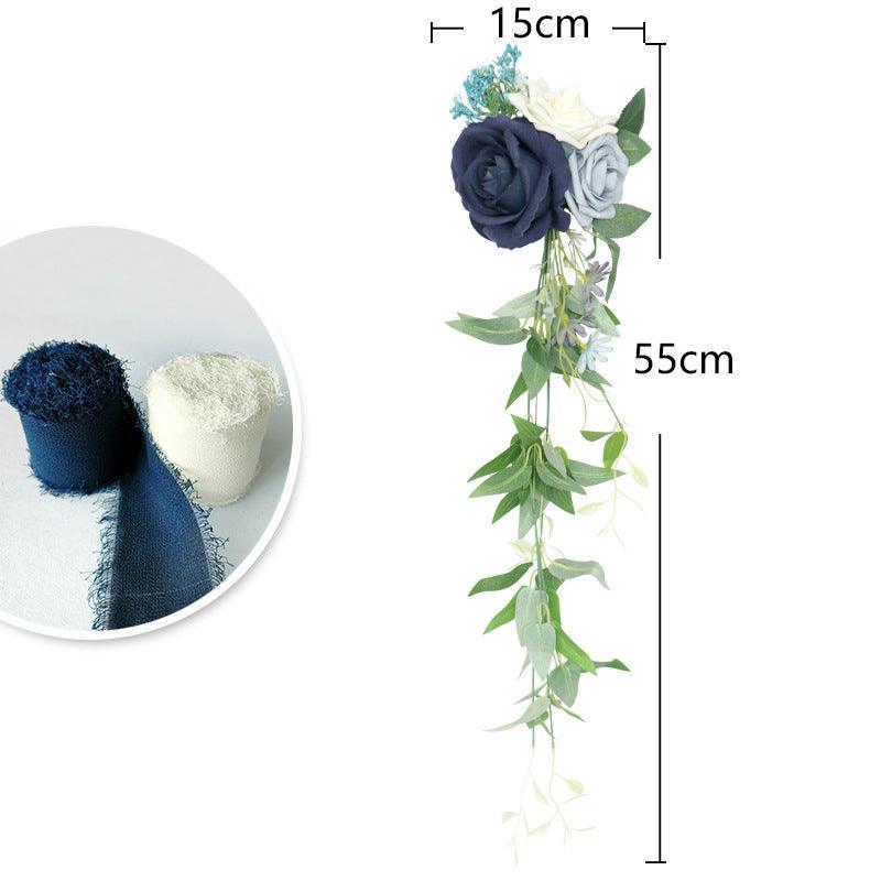 Simulated Huasen series wedding welcome sign, chair back flower decoration - Uflower